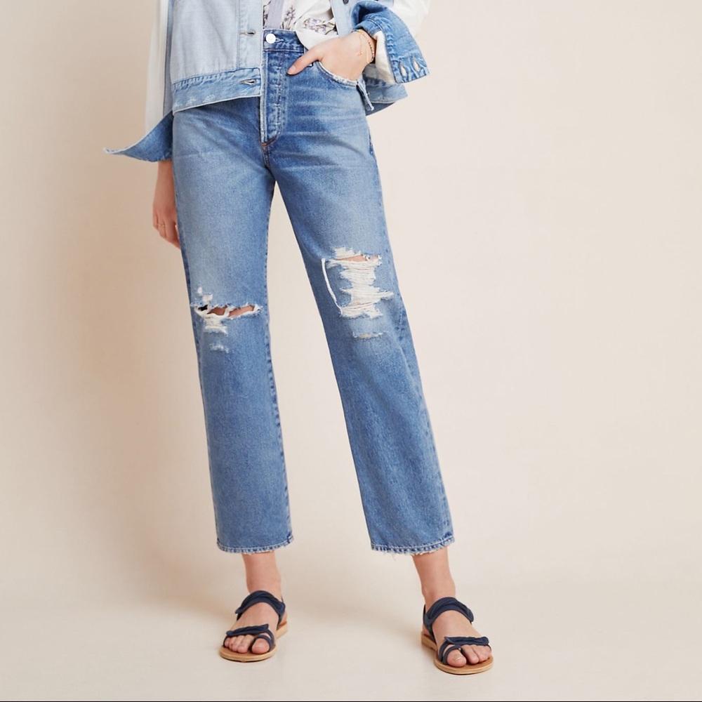CofH Emery Ultra High-Rise Cropped Straight Jeans